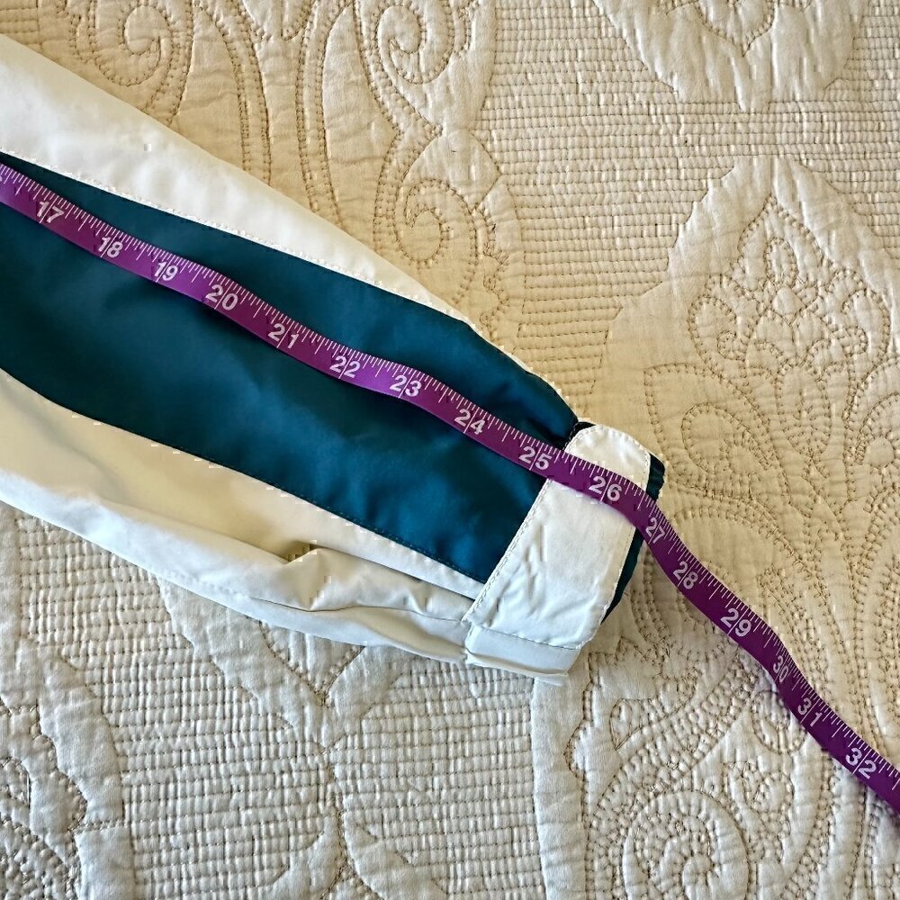 VINTAGE 80s / 90s windbreaker hoodie jacket full zip with pockets women's large - Picture 12 of 13